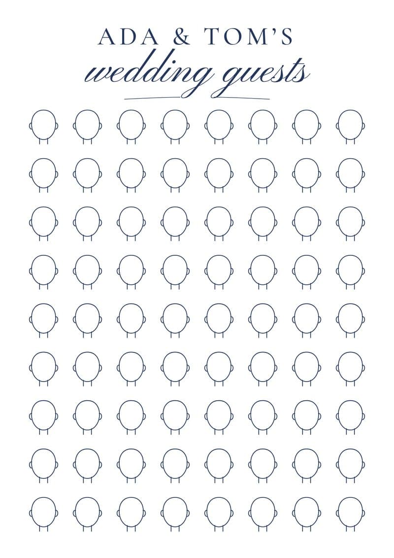 The Classic draw-yourself guest book in Navy