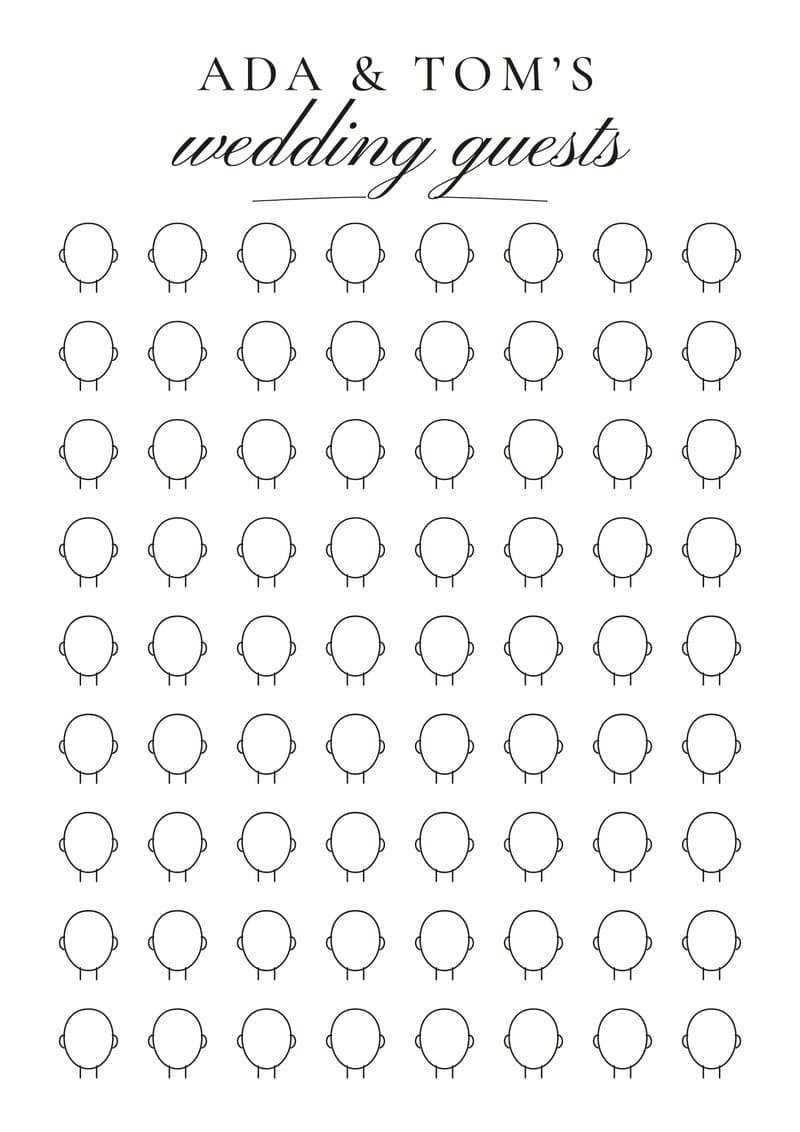 The Classic draw-yourself guest book in White
