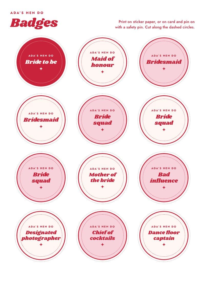 Badges to print