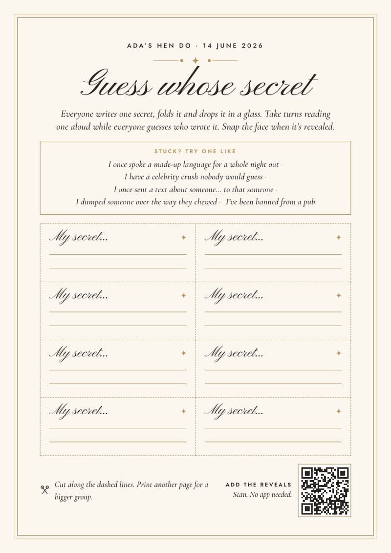 Guess whose secret, sophisticated style