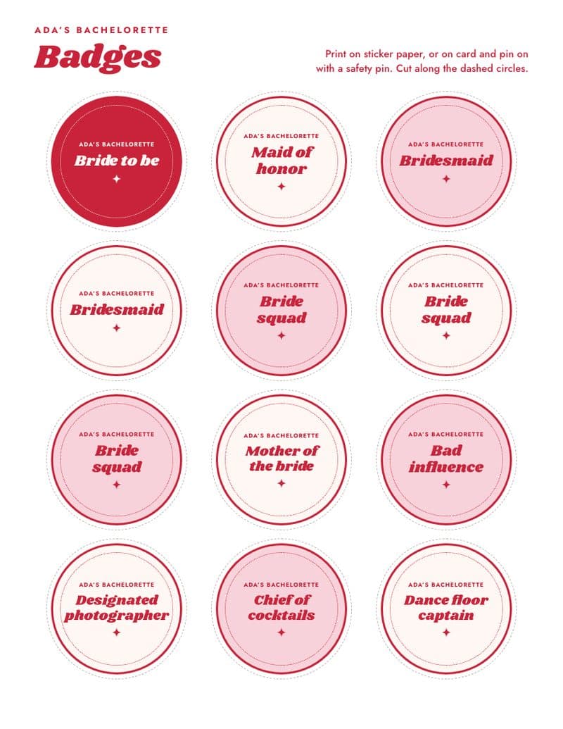 Badges to print