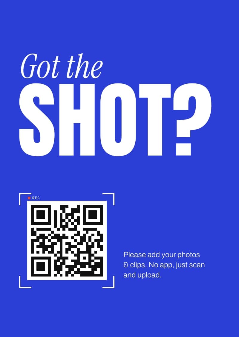 The Got the shot? QR code sign in Cobalt